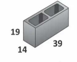 Imagem ilustrativa de Bloco de concreto estrutural 14x19x39